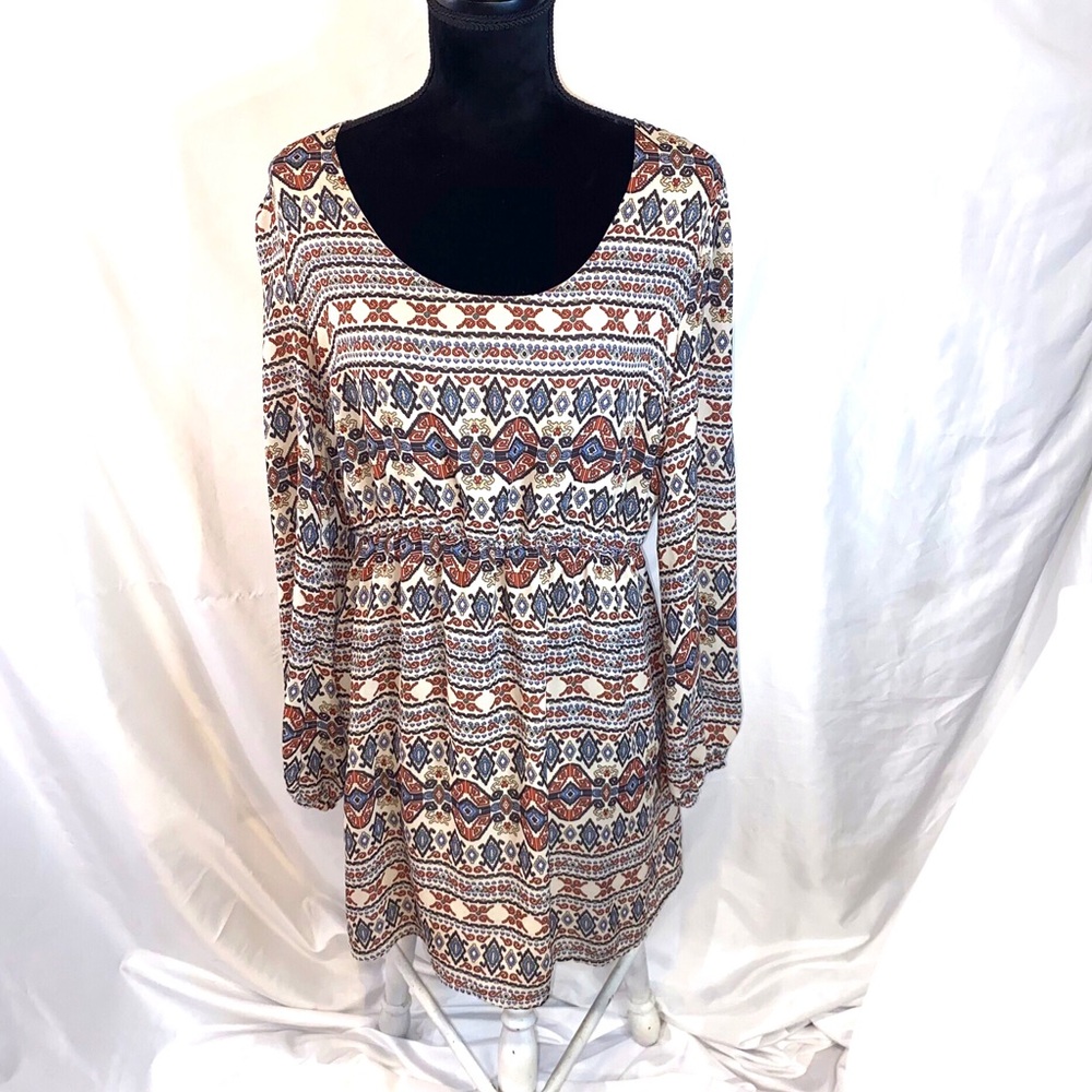 Umgee Fall Colored Aztec Print Elastic Waist Full… - image 1